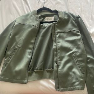 Hinge green silk jacket